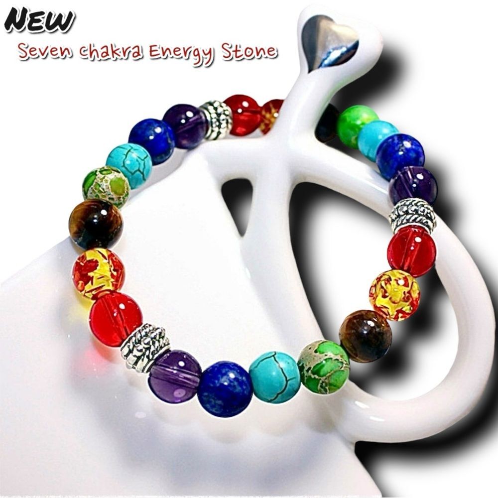 New Balance Your Energy Seven Chakra Healing Stone Bracelet
